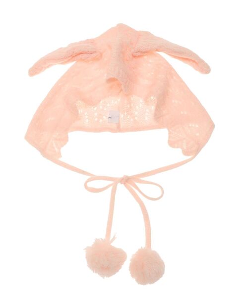 merry jenny（メリージェニー）の「animal lace knit cap（ニットキャップ/ビーニー・レディース・オフホワイト/ライトグレー/ピンク・FREE）」の5枚目の写真