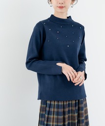 【ANNA LUNA】上品にきらめく 大人の ビジュー ニット