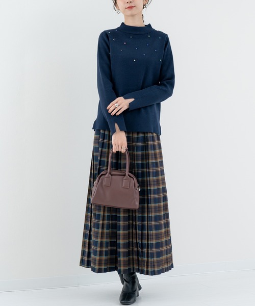 ANNA LUNA(アンナルナ)の「【ANNA LUNA】上品にきらめく 大人の ビジュー ニット(ニット/セーター・レディース・ネイビー/グレー/オフホワイト・MEDIUM)」の8枚目の写真