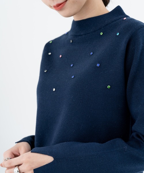 ANNA LUNA(アンナルナ)の「【ANNA LUNA】上品にきらめく 大人の ビジュー ニット(ニット/セーター・レディース・ネイビー/グレー/オフホワイト・MEDIUM)」の21枚目の写真