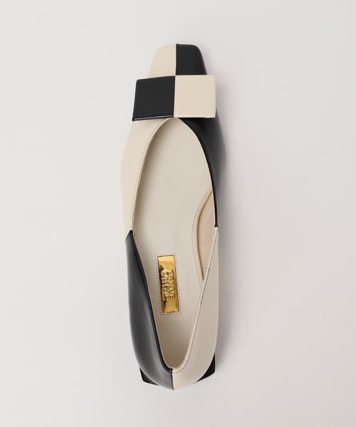 GRISE2.5cmナロースクエアカラーブロックフラット（その他シューズ