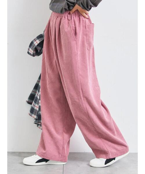 SM2(エスエムツー)の「コーデュロイストレートパンツ(その他パンツ・レディース・カーキ/チャコールグレー/ピンク/ベージュ・F)」の1枚目の写真