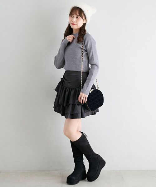 MAJESTIC LEGON(マジェスティックレゴン)の「キラキラハイネックニット(ニット/セーター・レディース・グレー/ブラック/アイボリー/ピンク・MEDIUM)」の19枚目の写真