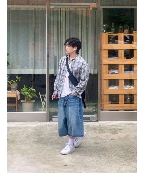 F.ILLUMINATE(フィルミネイト)の「オーバーサイズマドラスチェックシャツ-カーキ(シャツ/ブラウス・レディース・その他・MEDIUM/LARGE/X-LARGE)」の15枚目の写真