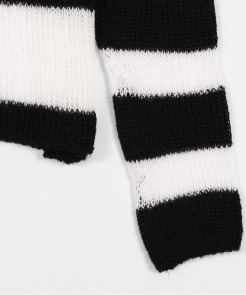 FANCY CLUB（ファンシークラブ）の「【日本未発売/WEB限定】FANCY CLUB(ファンシークラブ)/シースルー ヘイリー ストライプ オーバーサイズ ニット/HAILEY STRIPE KNIT（ニット/セーター・レディース・ブラック/ブラウン・FREE）」の21枚目の写真