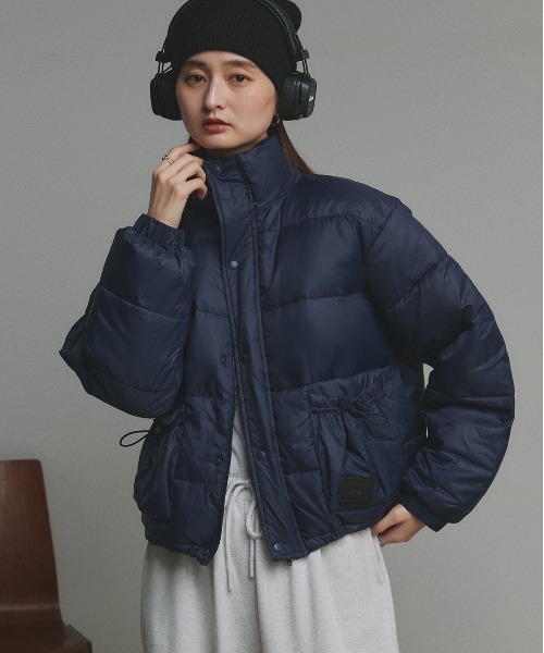 【新品】2022年モデル＊アルチビオ＊中綿ジャケット ブルゾン ダウン＊40 セール】ロゴパッチ 中綿ダウンブルゾン（ダウンジャケット/コート
