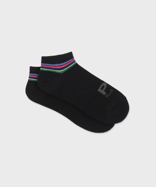 Paul Smith(ポールスミス)の「“PS Logo” ショートソックス【250661 SN】(ソックス/靴下・メンズ・ネイビー/ブラック/ダークグリーン/グレー・25-27)」の2枚目の写真