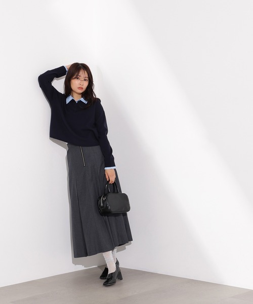 セール】シャツレイヤードニットⅡ（ニット/セーター）｜N.（N