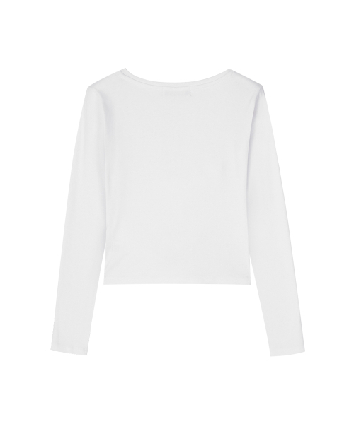 CRANK(クランク)の「ダブルリボンタイトトップ_ホワイト(Tシャツ/カットソー・レディース・その他・FREE)」の2枚目の写真