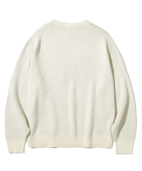 セール】88ジャガードラウンドニット-アイボリー（ニット/セーター