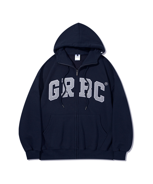 GHOST REPUBLIC(ゴーストリパブリック)の「GRBC ビッグパッチオーバーサイズフードジップアップ GHZ-269_裏毛(パーカー・レディース・グレー/ネイビー/ブラック/ライトグレー・X-LARGE/XX-LARGE/LARGE)」の4枚目の写真
