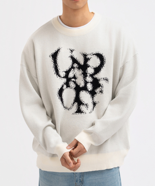 UNDEROFF(アンダーオフ)の「アンダースモークジャカードニットブラック(ニット/セーター・メンズ・ブラック・MEDIUM/LARGE/X-LARGE)」の3枚目の写真