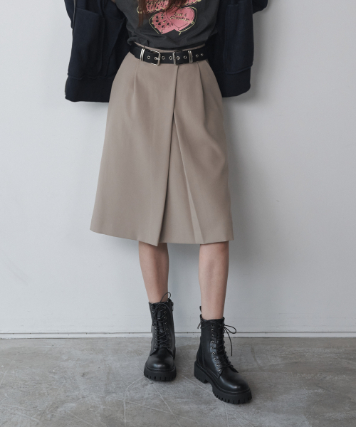 SALT AND CHOCOLATE(ソルトアンドチョコレート)の「Aラインプリーツスカート ジンベージュ 4W223Z201(スカート・レディース・その他・SMALL/MEDIUM/X-SMALL)」の1枚目の写真