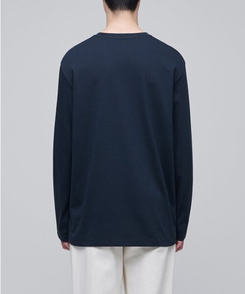 MUSINSA STANDARD（ムシンサスタンダード）の「スーピマリラックスドクルーネック長袖Tシャツ[ネイビー]（Tシャツ/カットソー・メンズ・その他・MEDIUM/XX-LARGE/LARGE/X-LARGE）」の3枚目の写真
