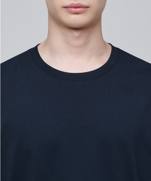 MUSINSA STANDARD（ムシンサスタンダード）の「スーピマリラックスドクルーネック長袖Tシャツ[ネイビー]（Tシャツ/カットソー・メンズ・その他・MEDIUM/XX-LARGE/LARGE/X-LARGE）」の4枚目の写真