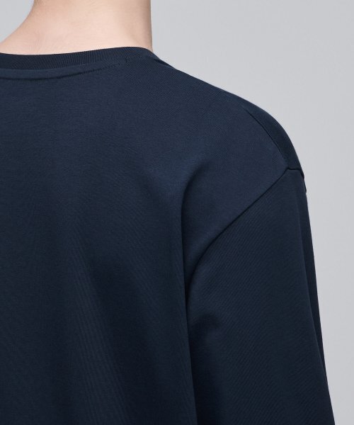 MUSINSA STANDARD（ムシンサスタンダード）の「スーピマリラックスドクルーネック長袖Tシャツ[ネイビー]（Tシャツ/カットソー・メンズ・その他・MEDIUM/XX-LARGE/LARGE/X-LARGE）」の6枚目の写真