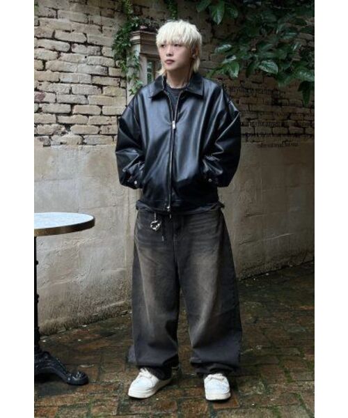 VTWO(ブイツー)の「442 VEGAN LEATHER OVERFIT JUMPER_BLACK(ライダースジャケット・レディース・その他・MEDIUM/LARGE)」の10枚目の写真