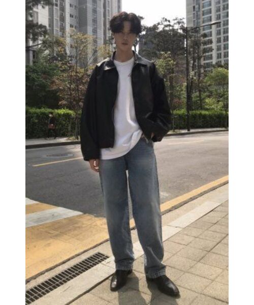 VTWO(ブイツー)の「442 VEGAN LEATHER OVERFIT JUMPER_BLACK(ライダースジャケット・レディース・その他・MEDIUM/LARGE)」の4枚目の写真