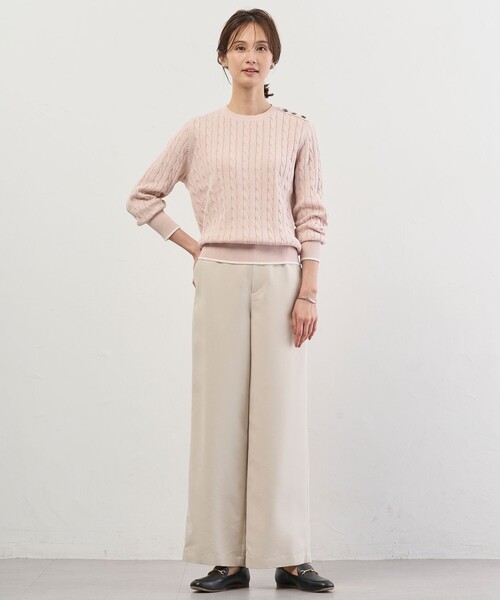 J.PRESS(ジェイプレス)の「Springピーチ セミワイド パンツ(その他パンツ・レディース・ブラウン系/ライトグリーン系/ベージュ系・T13/T15)」の21枚目の写真
