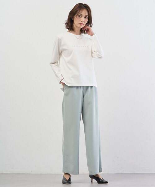 J.PRESS(ジェイプレス)の「Springピーチ セミワイド パンツ(その他パンツ・レディース・ブラウン系/ライトグリーン系/ベージュ系・T13/T15)」の5枚目の写真