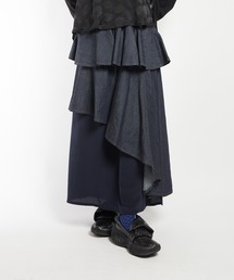 gomme | レイヤードデニムスカート(デニムスカート)