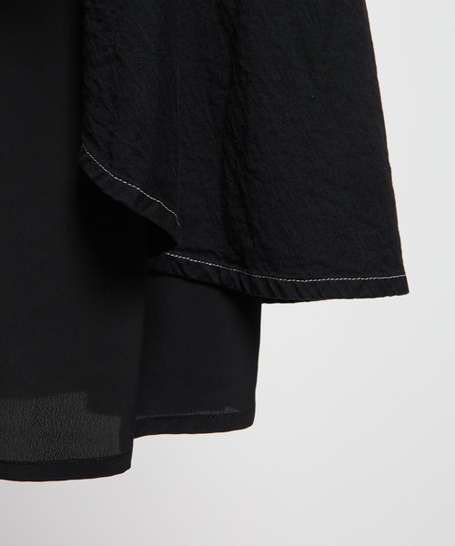 gomme（ゴム）の「レイヤードデニムスカート（デニムスカート・レディース・ブラック/インディゴブルー・MEDIUM）」の13枚目の写真