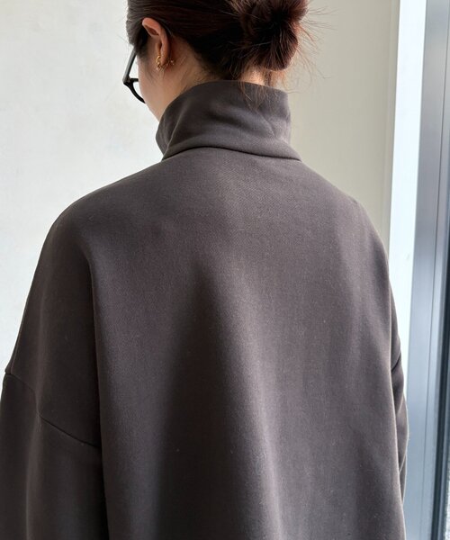セール】裏起毛ドロストハーフジッププルオーバー（Tシャツ/カットソー