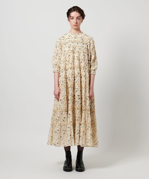 Pheeta（フィータ）の「＜Pheeta＞Billie プリント ロングワンピース/014C-21P（ワンピース・レディース・オフホワイト・2）」の4枚目の写真