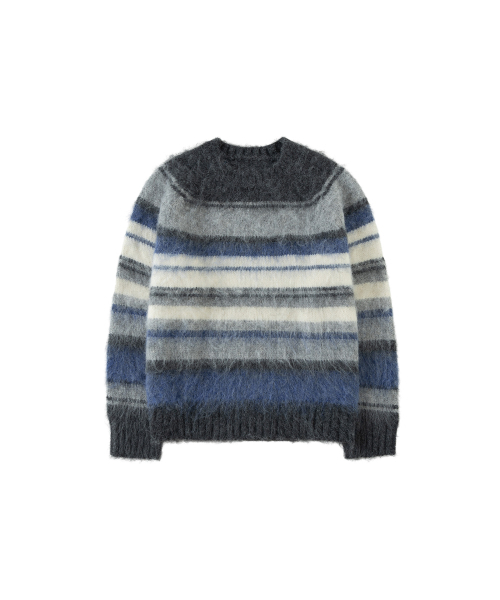 VANONE ATELIER(バノンアトリエ)の「KN4276 グラデーションストライプニット_チャコール(ニット/セーター・レディース・チャコール・FREE)」の2枚目の写真