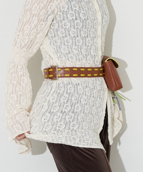 GRAIN（グレイン）の「【GRAIN/グレイン】フラップポーチベルトバッグ（ベルト・レディース・ブラック/ブラウン/パープル・FREE）」の18枚目の写真