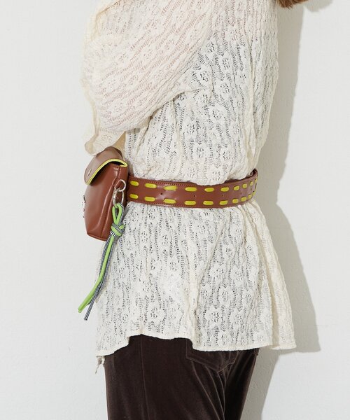 GRAIN（グレイン）の「【GRAIN/グレイン】フラップポーチベルトバッグ（ベルト・レディース・ブラック/ブラウン/パープル・FREE）」の17枚目の写真