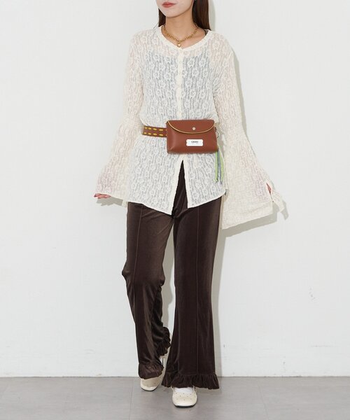 GRAIN（グレイン）の「【GRAIN/グレイン】フラップポーチベルトバッグ（ベルト・レディース・ブラック/ブラウン/パープル・FREE）」の16枚目の写真