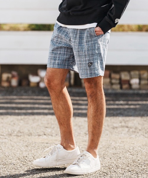 1minute 1second（ワンミニットワンセカンド）の「mp14366-summer tweed shorts イージーショートパンツ(1M26H140)（その他パンツ・メンズ・グレー系その他/ブラック系その他/ブルー系その他・S/M/L/XL）」の5枚目の写真