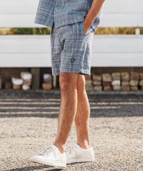 1minute 1second（ワンミニットワンセカンド）の「mp14366-summer tweed shorts イージーショートパンツ(1M26H140)（その他パンツ・メンズ・グレー系その他/ブラック系その他/ブルー系その他・S/M/L/XL）」の6枚目の写真