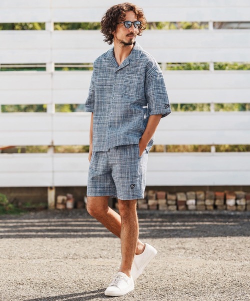 1minute 1second（ワンミニットワンセカンド）の「mp14366-summer tweed shorts イージーショートパンツ(1M26H140)（その他パンツ・メンズ・グレー系その他/ブラック系その他/ブルー系その他・S/M/L/XL）」の7枚目の写真