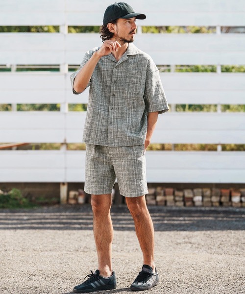 1minute 1second（ワンミニットワンセカンド）の「mp14366-summer tweed shorts イージーショートパンツ(1M26H140)（その他パンツ・メンズ・グレー系その他/ブラック系その他/ブルー系その他・S/M/L/XL）」の14枚目の写真
