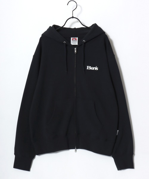 BEN DAVIS(ベンデイビス)の「BEN DAVIS/ベンデイビス 70's FIT ZIP HOODIE/レギュラーフィット 裏毛 ロゴ ワンポイント刺繍 短丈 スウェット ジップアップパーカー フーディー/レディース メンズ(パーカー・メンズ・ネイビー/ブラック/グレー・M/XL/L)」の10枚目の写真