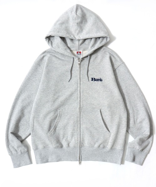 BEN DAVIS(ベンデイビス)の「BEN DAVIS/ベンデイビス 70's FIT ZIP HOODIE/レギュラーフィット 裏毛 ロゴ ワンポイント刺繍 短丈 スウェット ジップアップパーカー フーディー/レディース メンズ(パーカー・メンズ・ネイビー/ブラック/グレー・M/XL/L)」の5枚目の写真