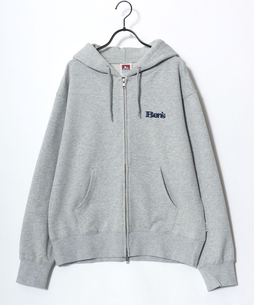 BEN DAVIS(ベンデイビス)の「BEN DAVIS/ベンデイビス 70's FIT ZIP HOODIE/レギュラーフィット 裏毛 ロゴ ワンポイント刺繍 短丈 スウェット ジップアップパーカー フーディー/レディース メンズ(パーカー・メンズ・ネイビー/ブラック/グレー・M/XL/L)」の12枚目の写真