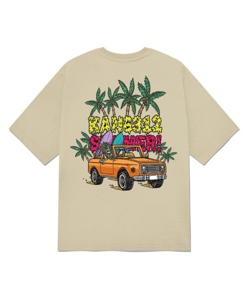 KAN6312(カン6312)の「KGTC0209 サーフィンキラー 20番手 半袖Tシャツ ベージュ(Tシャツ/カットソー・メンズ・その他・LARGE/MEDIUM/SMALL/X-LARGE)」の1枚目の写真
