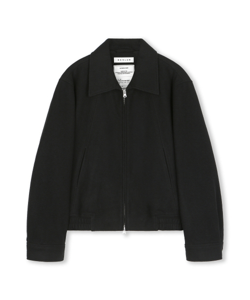 ジャケット・アウター BESLOW WOOL WIDE COLLAR HARRINGTON WOOL WIDE COLLAR HARRINGTON JACKET BLACK（その他アウター）｜BESLOW