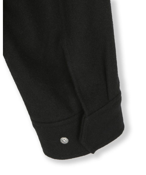 ジャケット・アウター BESLOW WOOL WIDE COLLAR HARRINGTON WOOL WIDE COLLAR HARRINGTON JACKET BLACK（その他アウター）｜BESLOW