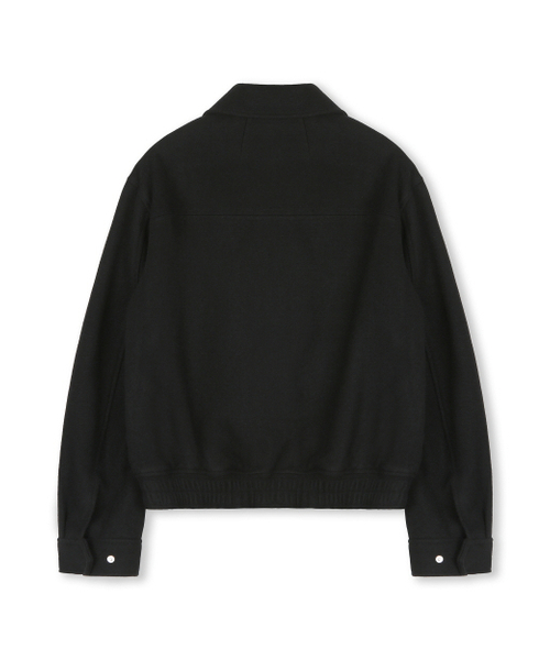 WOOL WIDE COLLAR HARRINGTON JACKET BLACK（その他アウター）｜BESLOW
