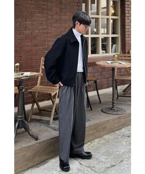 BESLOW（ビースロー）の「WOOL WIDE COLLAR HARRINGTON JACKET BLACK（その他アウター・メンズ・その他・SMALL/X-LARGE/LARGE/MEDIUM）」の13枚目の写真
