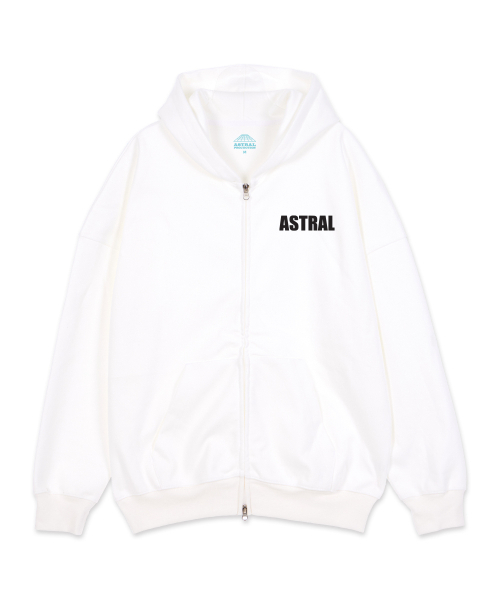 ASTRAL PROJECTION（アストラルプロジェクション）の「アストラルガン オーバーサイズ ワイドショルダー フードジップアップ_ホワイト（パーカー・メンズ・その他・SMALL/MEDIUM/LARGE/X-LARGE）」の3枚目の写真