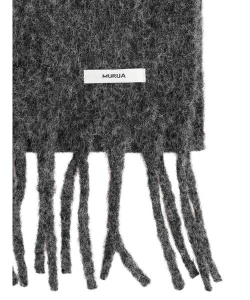 MURUA（ムルーア）の「ウールライクフリンジマフラー（マフラー・レディース・グレー・FREE）」の7枚目の写真