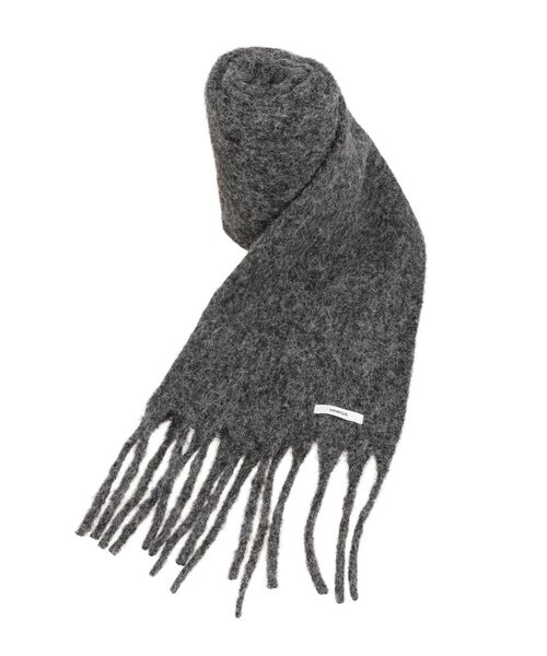 MURUA（ムルーア）の「ウールライクフリンジマフラー（マフラー・レディース・グレー・FREE）」の8枚目の写真