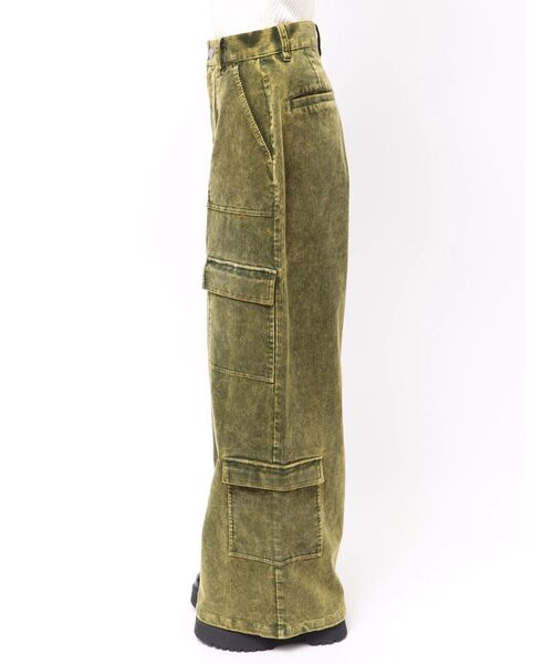 EVRIS（エヴリス）の「コーデュロイワークパンツ（その他パンツ・レディース・グリーン/ベージュ・SMALL/MEDIUM）」の9枚目の写真