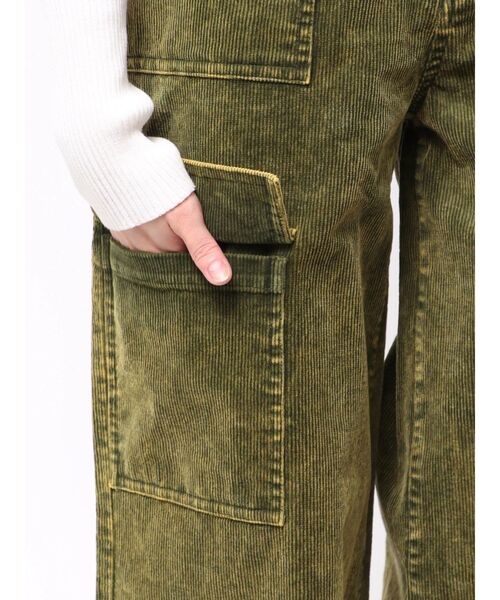 EVRIS（エヴリス）の「コーデュロイワークパンツ（その他パンツ・レディース・グリーン/ベージュ・SMALL/MEDIUM）」の14枚目の写真