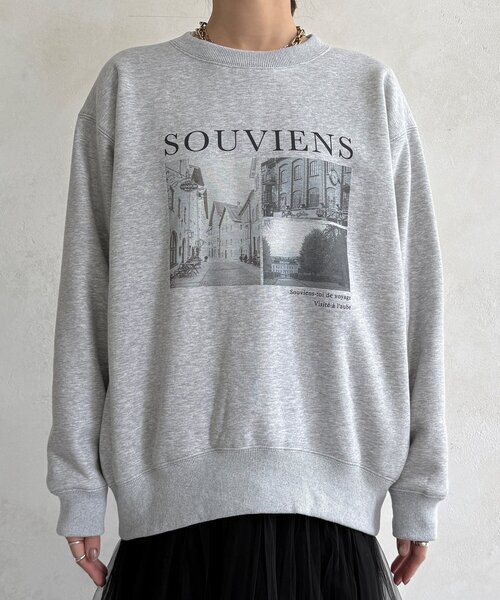 DouDou(ドゥドゥ)の「【WEB限定】バックジップフォト裏ボアトップス(Tシャツ/カットソー・レディース・グレー/ベージュ/ダークグレー・FREE)」の13枚目の写真